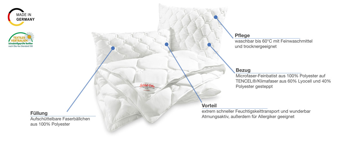 f.a.n. Frankenstolz Schlaf-Gut Tencel Kissen Besonderheiten