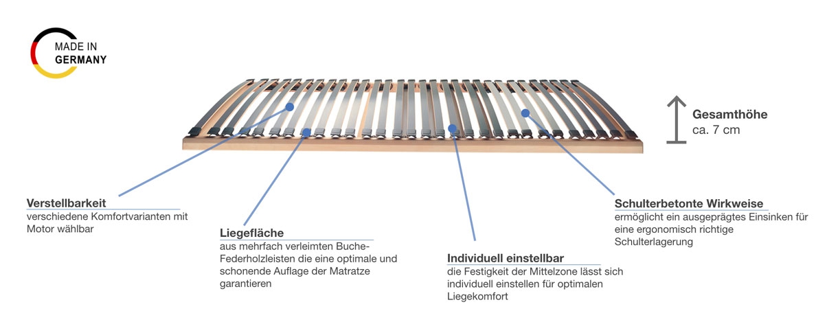 selecta FR7 Lattenrost elektrisch Besonderheiten