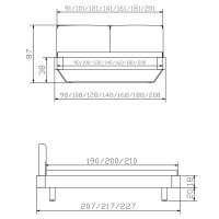 Hasena Oak-Line Massivholzbett Modul Cemoa Slitto