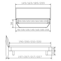 Hasena Oak-Line Massivholzbett Modul Cussina Slitto
