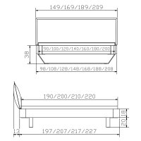 Hasena Oak-Line Massivholzbett Modul Cussina Slitto