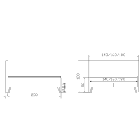 Hasena pronto Costa Boxspringbett