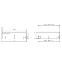 Hasena Box-Simply Marsala Boxspringbett