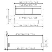 Hasena Oak-Vintage Massivholzbett Cadro 23 Tava Sion