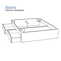 Hasena Function and Comfort Spazio-Duetto Arona Massivholzbett
