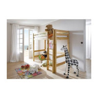 INFANSKIDS Hochbett mit gerader Leiter