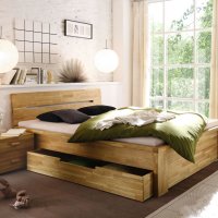 Woodlive Massivholzbett Cassetta